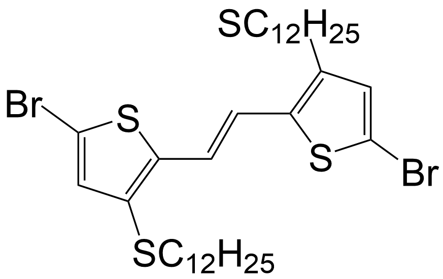 (E)-1,2-bis(5-bromo-3-(dodecylthio)thiophen-2-yl)ethene/